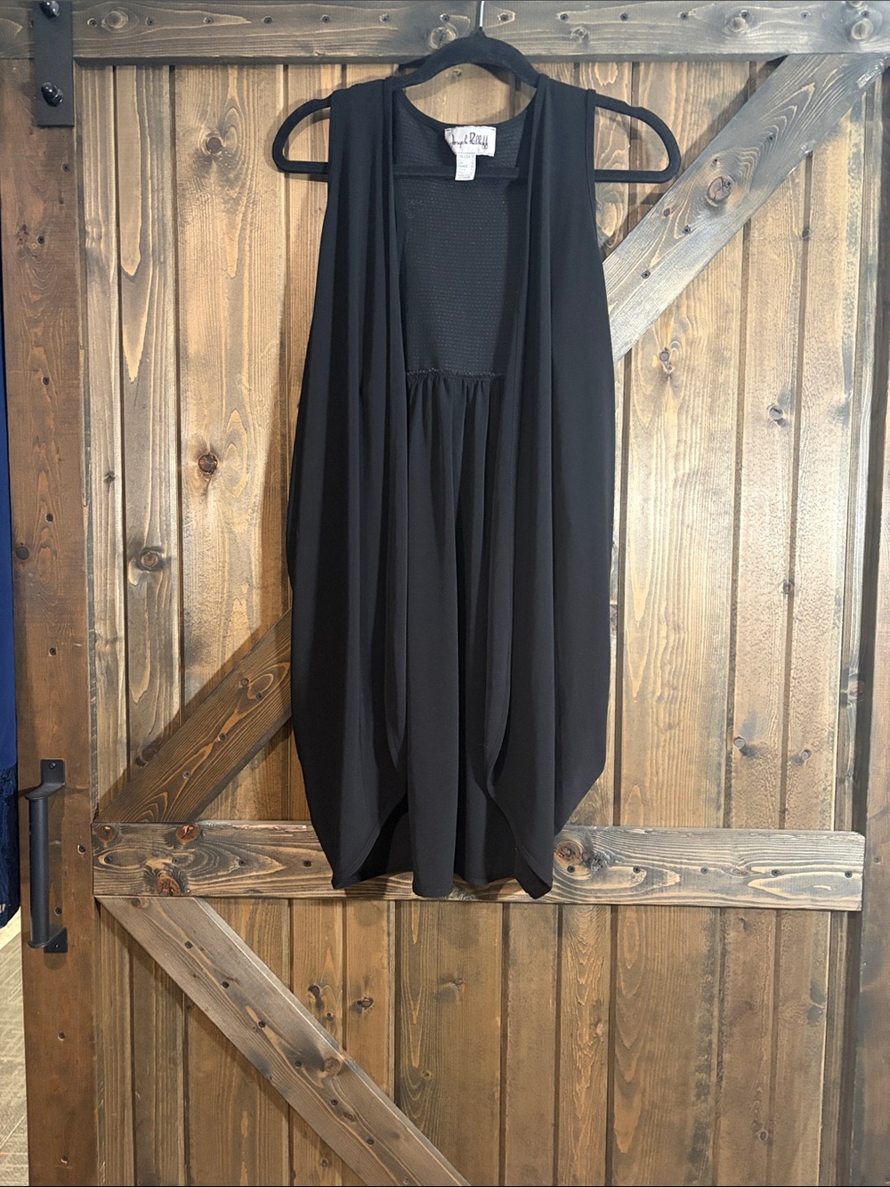 Black Sleeveless Draped Women’s Dress - Unknown Brand